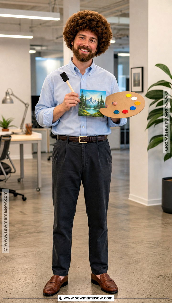 Bob Ross Painter Costume - 35 work costume ideas