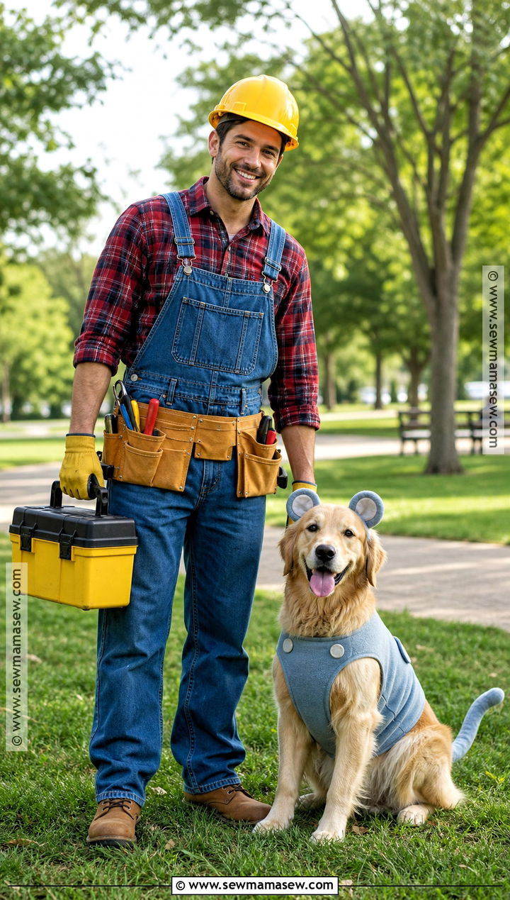Bob the Builder and Pilchard Pet Costume - 35 bob the builder costume ideas