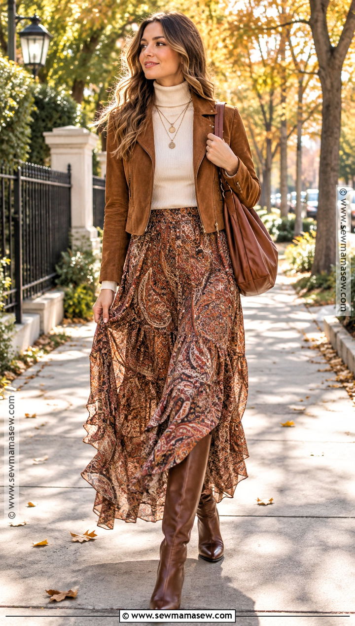 Boho Autumn Outfit - 20 autumn fashion aesthetic ideas