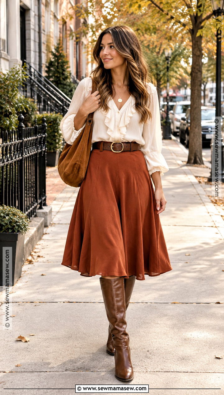 Boho Blouse And A Line Skirt Outfit - 15 2026 fall outfit trends