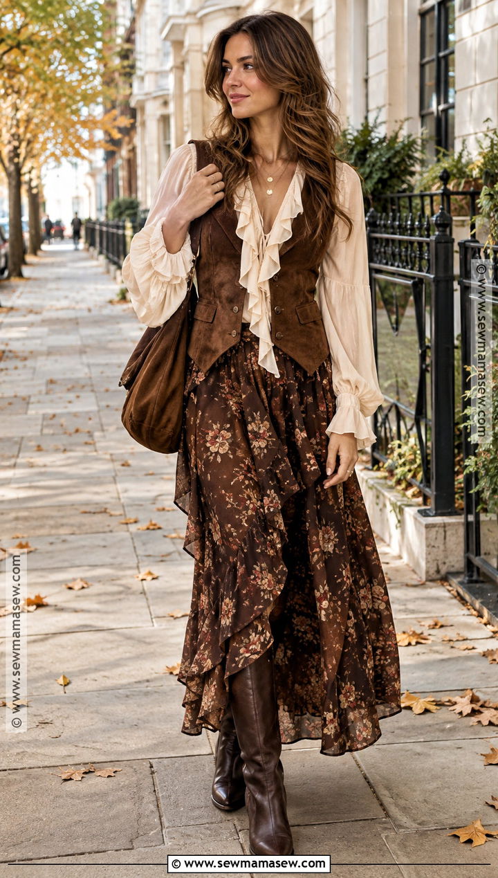 Boho Blouse and Maxi Skirt Outfit - 15 fashion trends 2026 fall winter