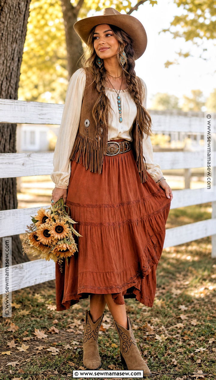 Boho Cowgirl Halloween Outfit - 40 cowgirl outfits halloween