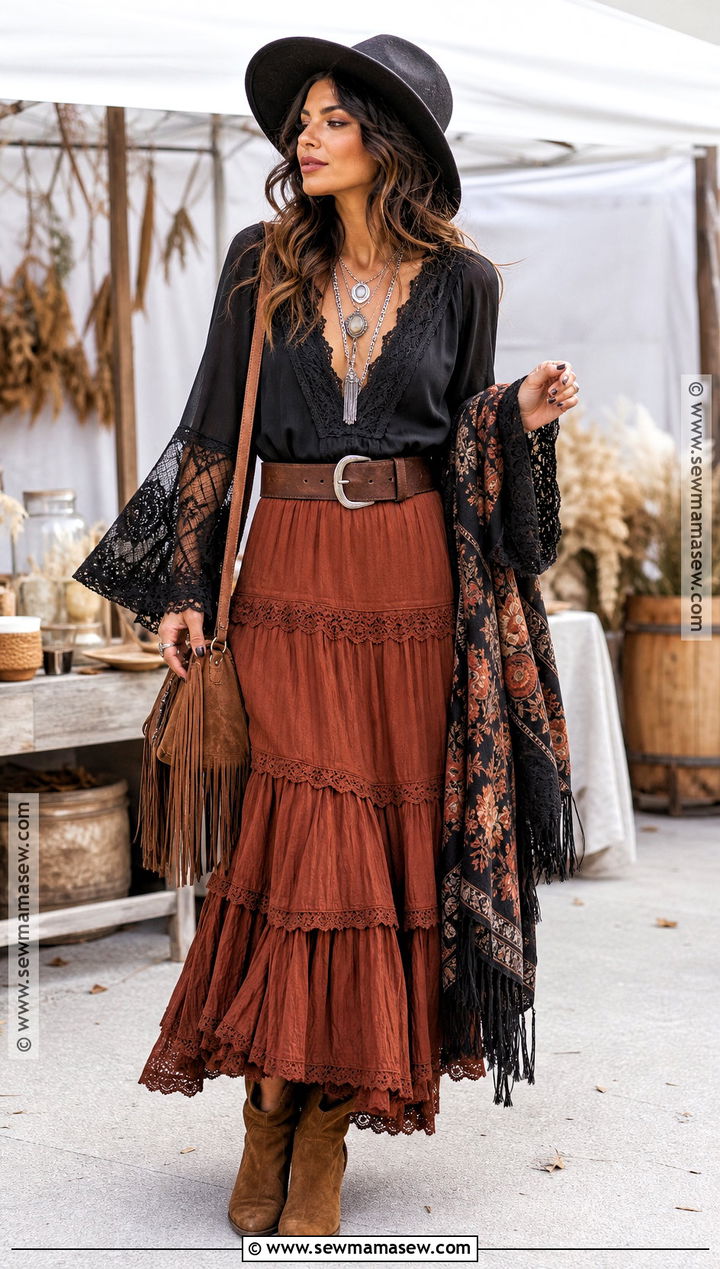 Boho Lace Witch Outfit - 35 witch outfit aesthetic ideas