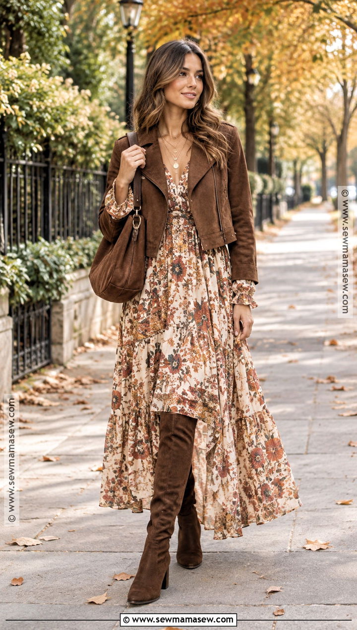 Boho Maxi Dress And Knee High Boots - 15 autumn 2026 fashion trends for women
