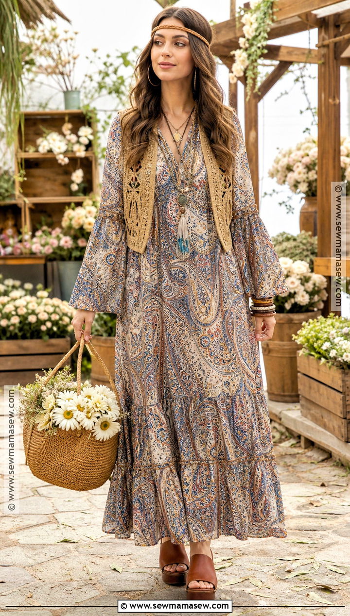 Boho Maxi Dress Costume - 40 70s costume ideas