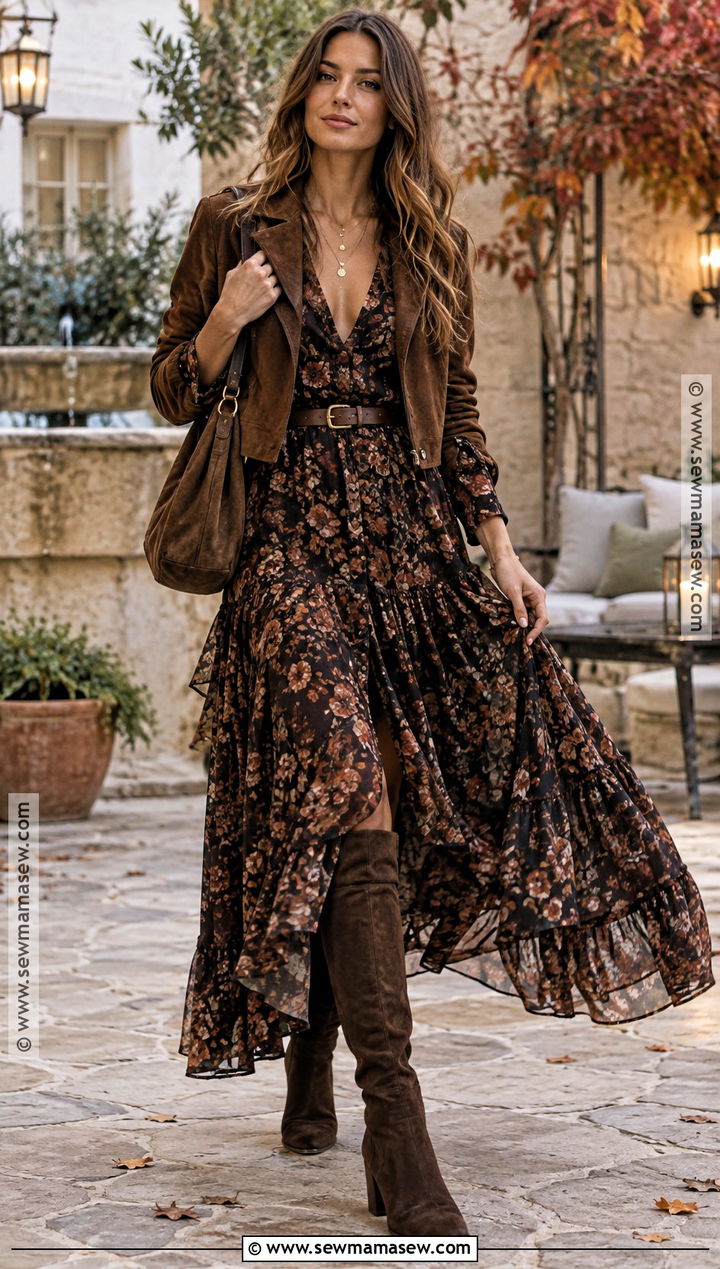 Boho Maxi Dress Fall Night Out Outfit - 15 fall 2026 fashion trends night out