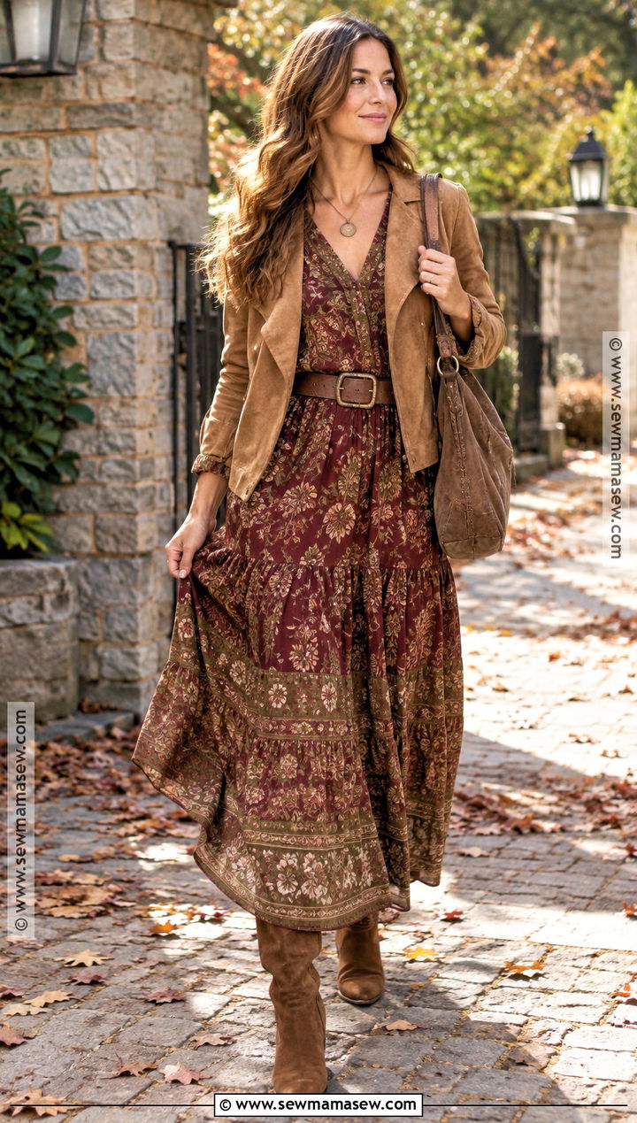 Boho Maxi Dress Fall Outfit - 15 2026 fall styles for women