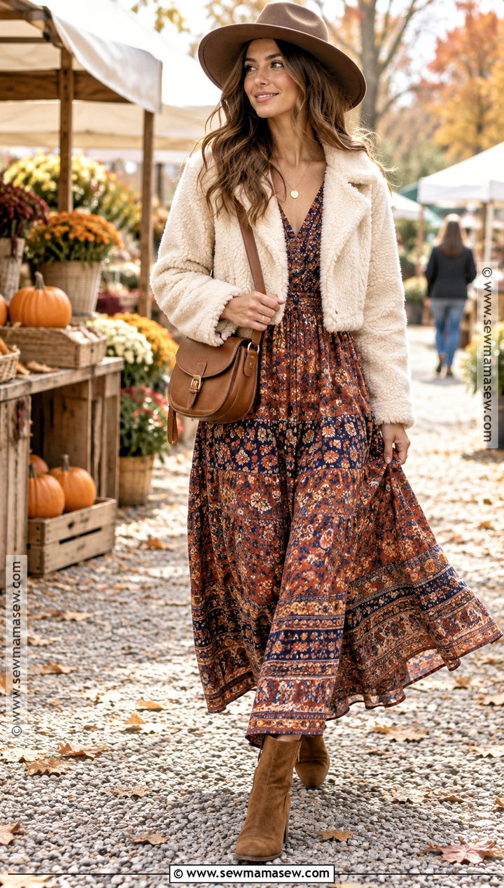 Boho Maxi Dress Outfit - 15 fall 2026 dress outfits