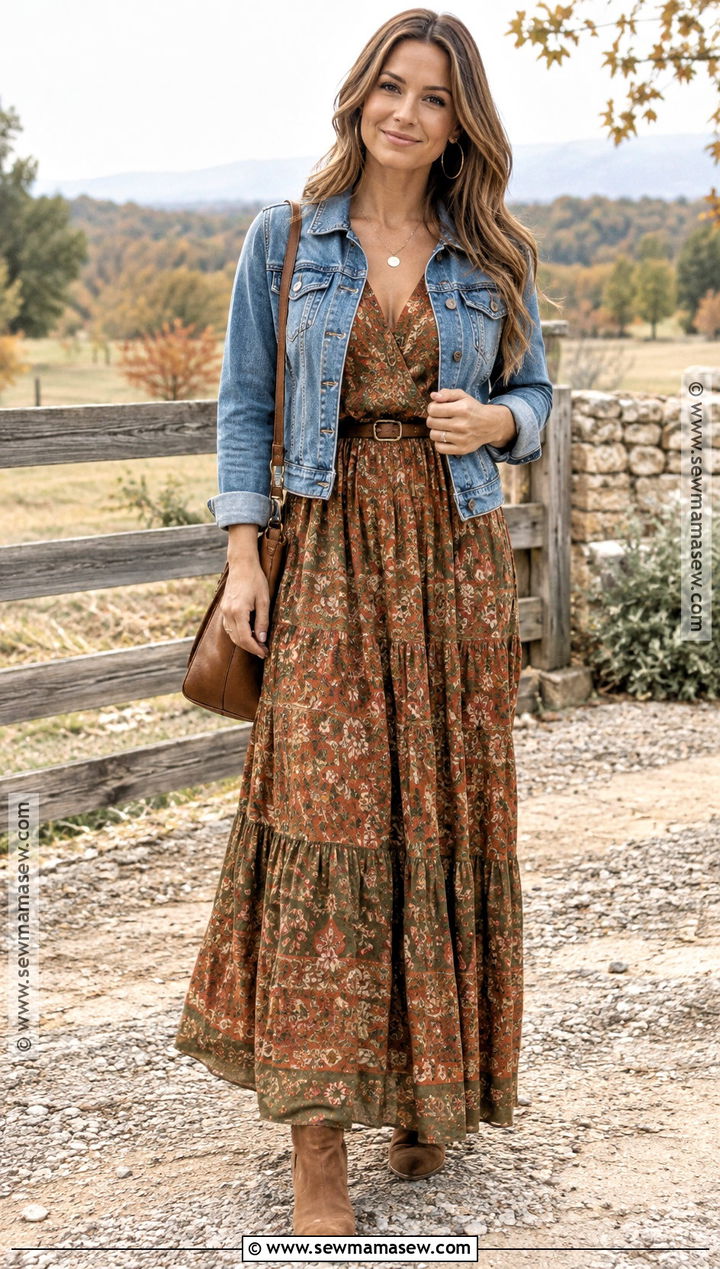 Boho Maxi Dress Thanksgiving Outfit - 20 Dress For Thanksgiving Outfit Ideas