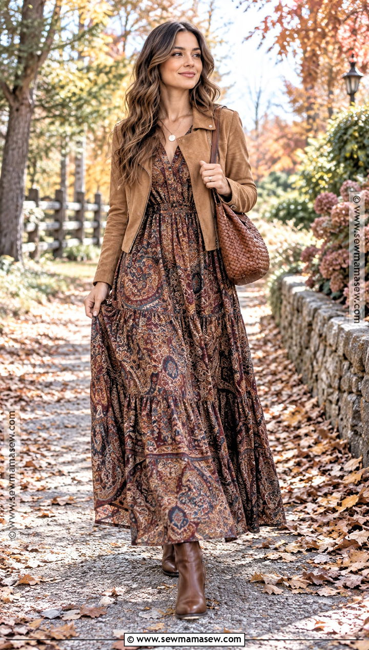 Boho Maxi Fall Dress - 20 fall fashion dresses