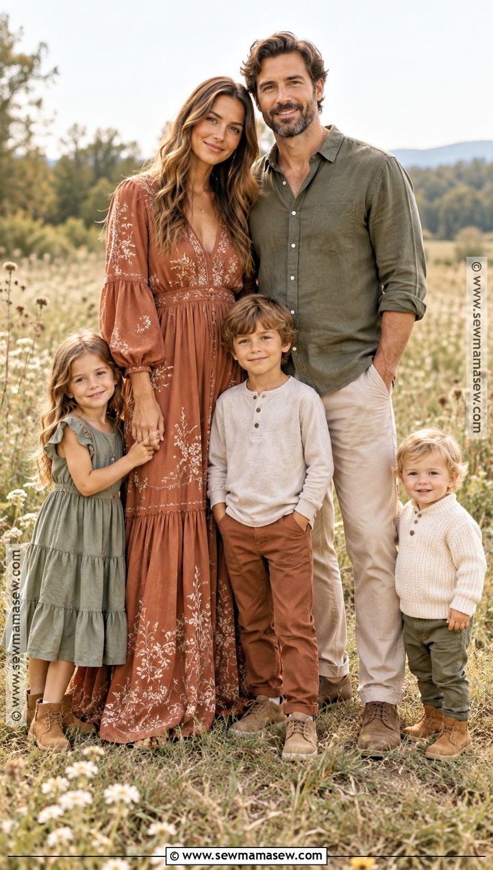 Boho Meadow September Family Photo Outfits - 25 september family pictures outfits
