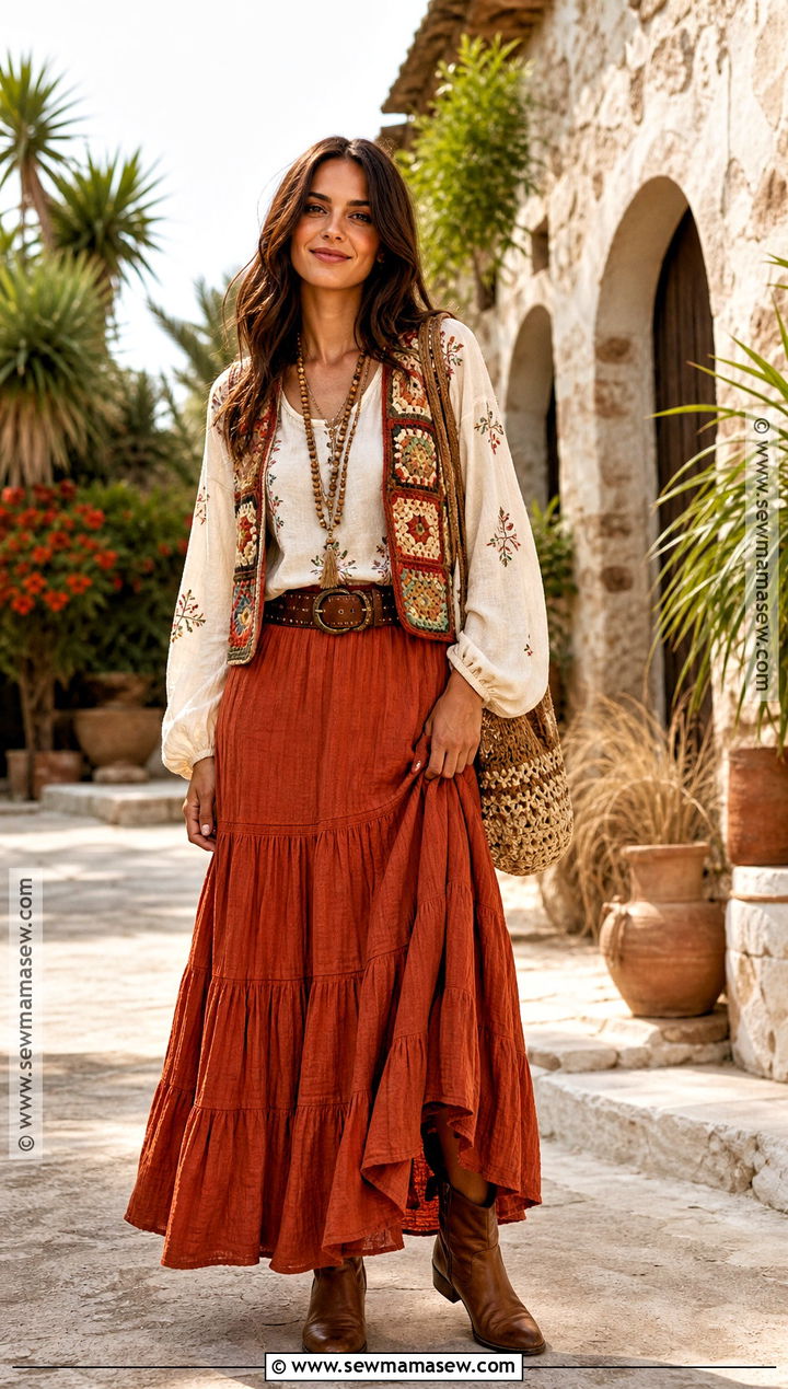 Boho Peasant Blouse Costume - 30 70S Costume Ideas for Women