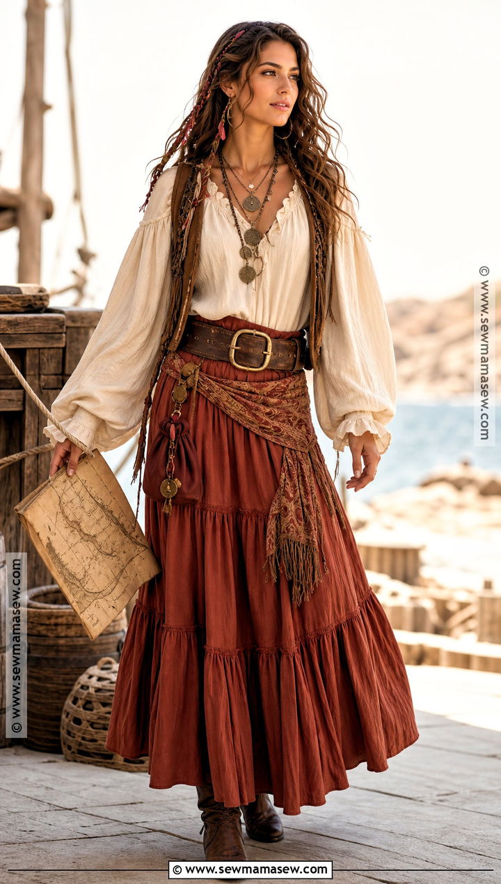 Boho Pirate Costume - 30 Simple Pirate Costume Ideas for Women