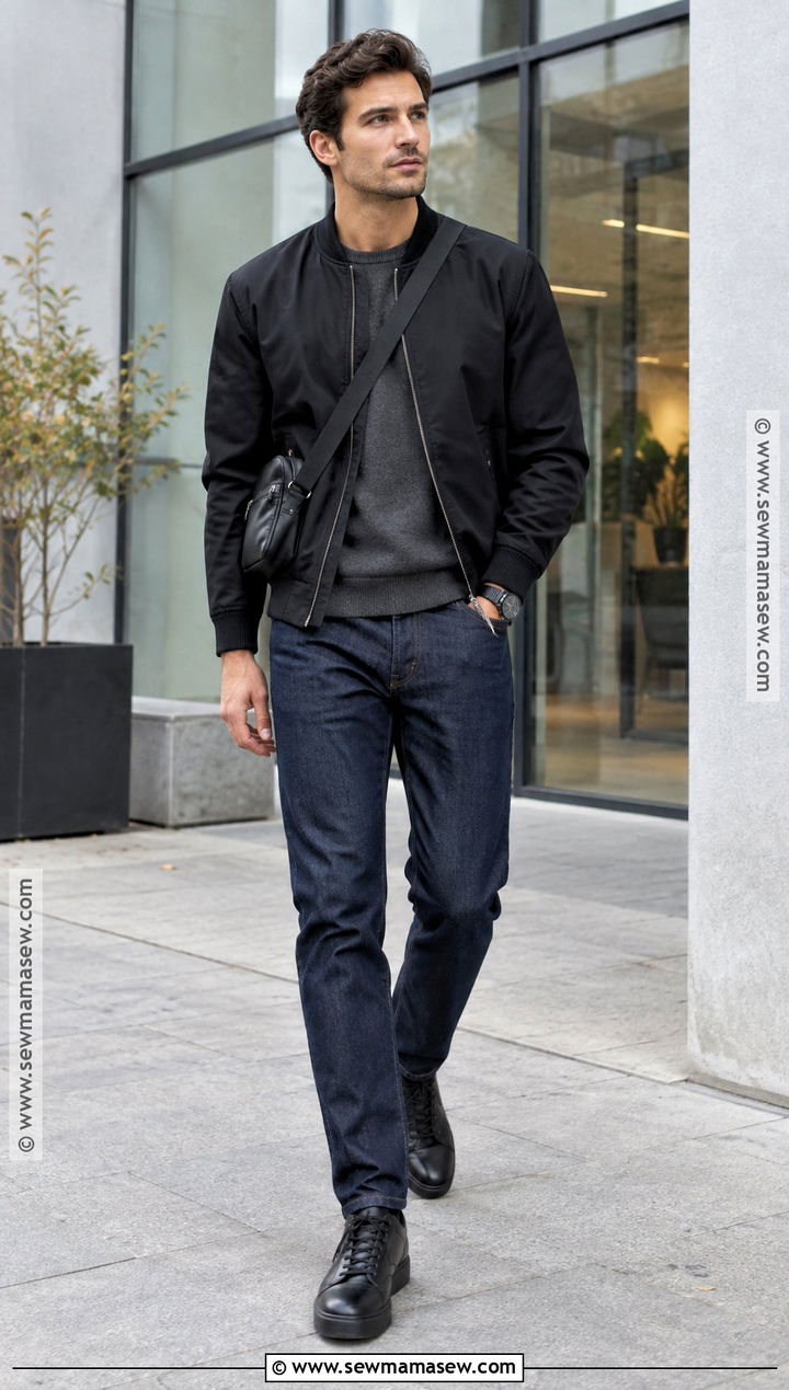Bomber Jacket Autumn Outfit - 15 Minimalist Autumn Outfit Ideas for Men