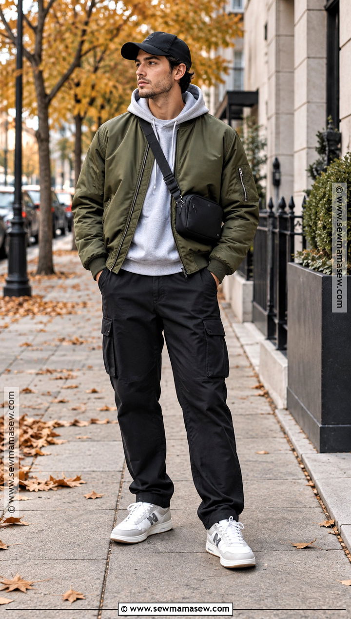 Bomber Jacket With Hoodie And Cargo Pants - 15 mens autumn jackets