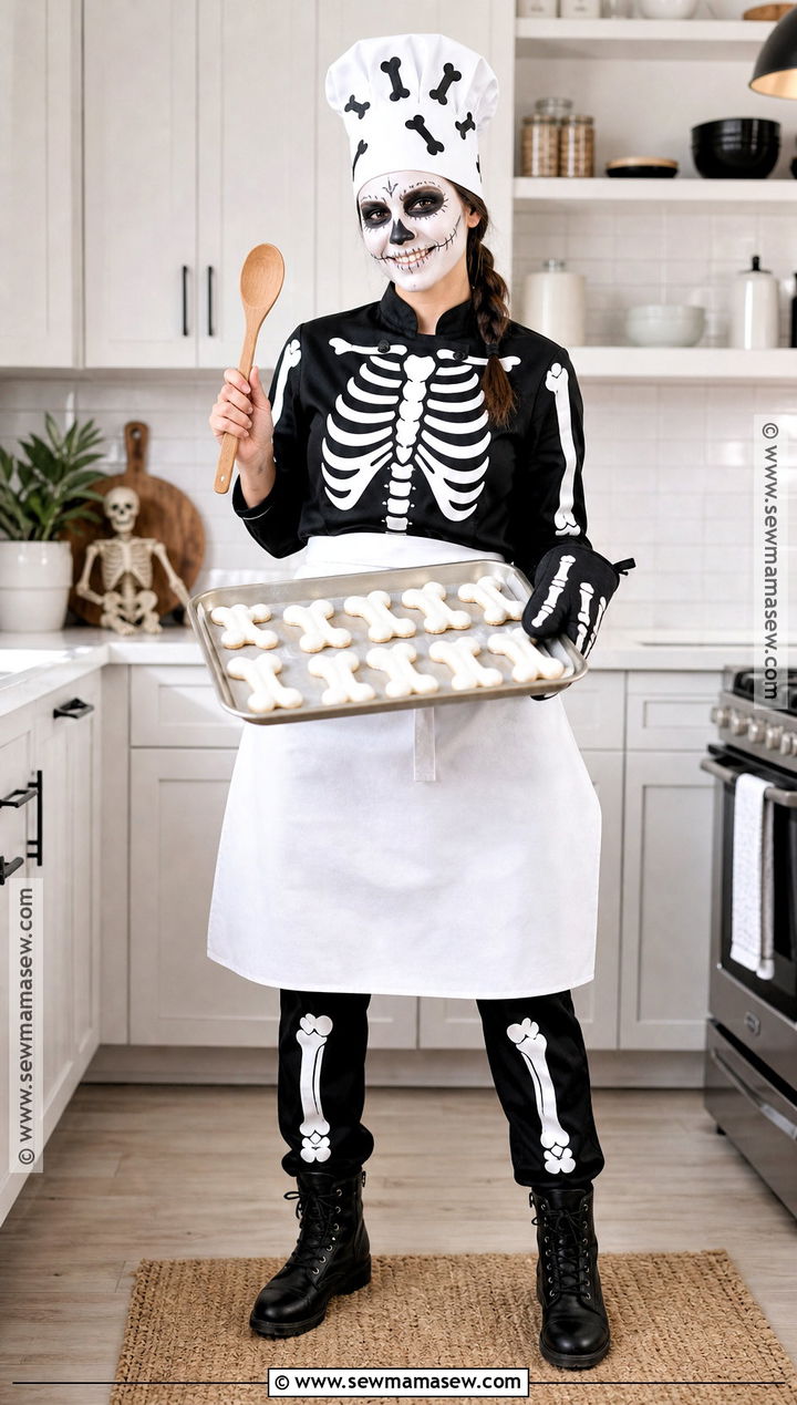 Bone Appetit Skeleton Chef Costume - 35 funny halloween costume ideas