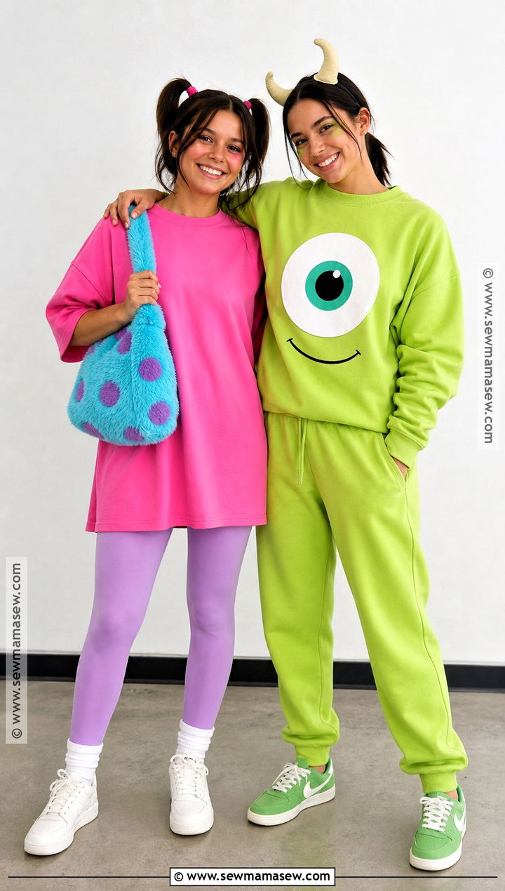 Boo And Green Monster Duo Costume - 35 boo monsters inc costume ideas