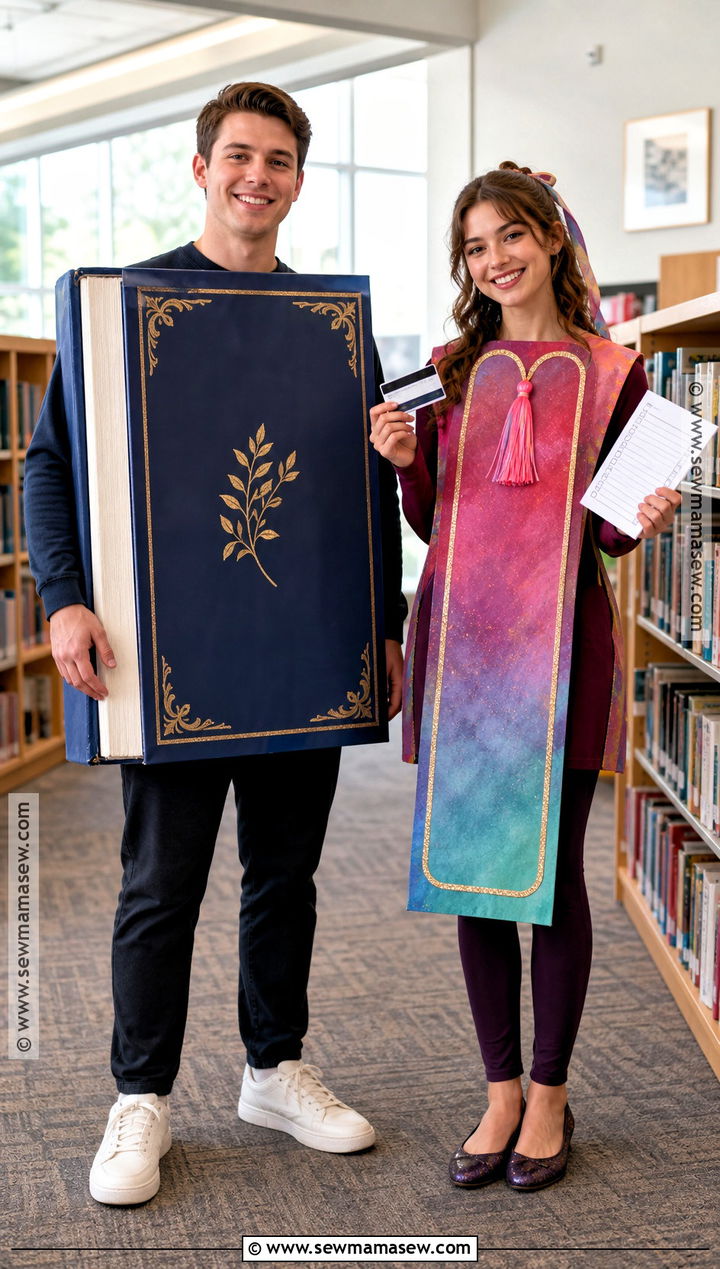 Book And Bookmark Couple Costume - 40 original halloween costumes
