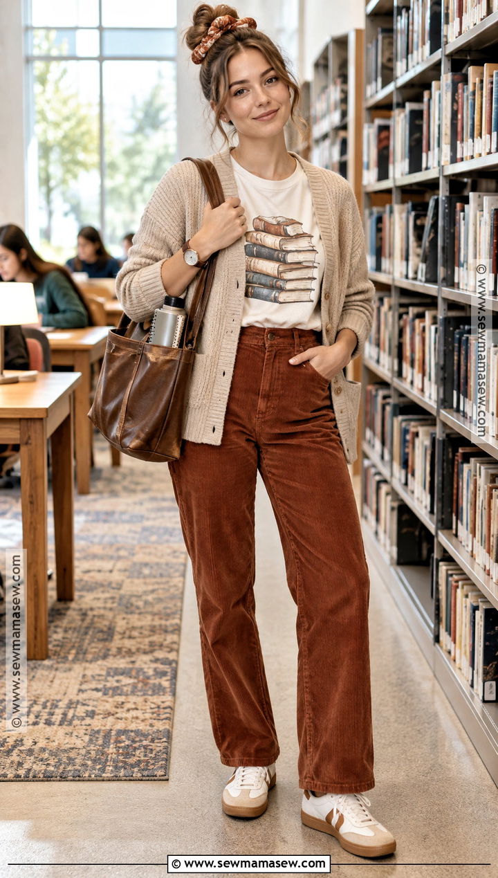 Book Graphic T Shirt With Corduroy Pants - 20 back to school t shirts