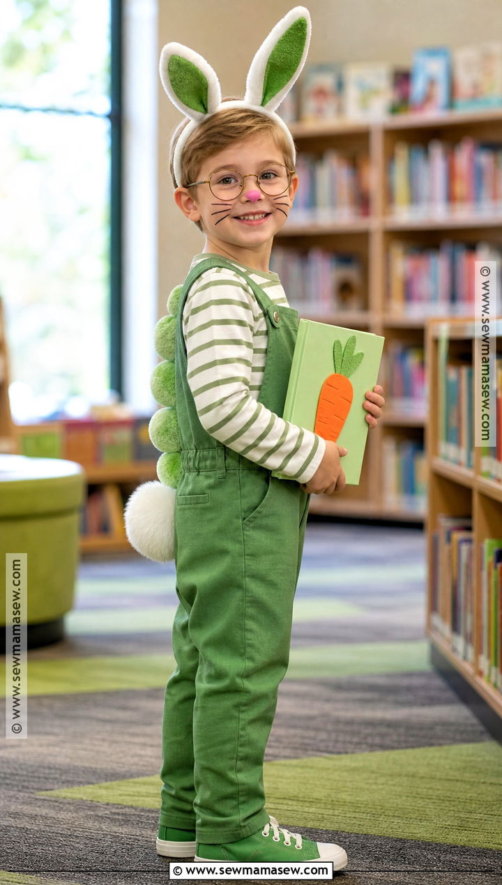 Bookworm Bunny Costume - 30 bunny costume ideas for kids