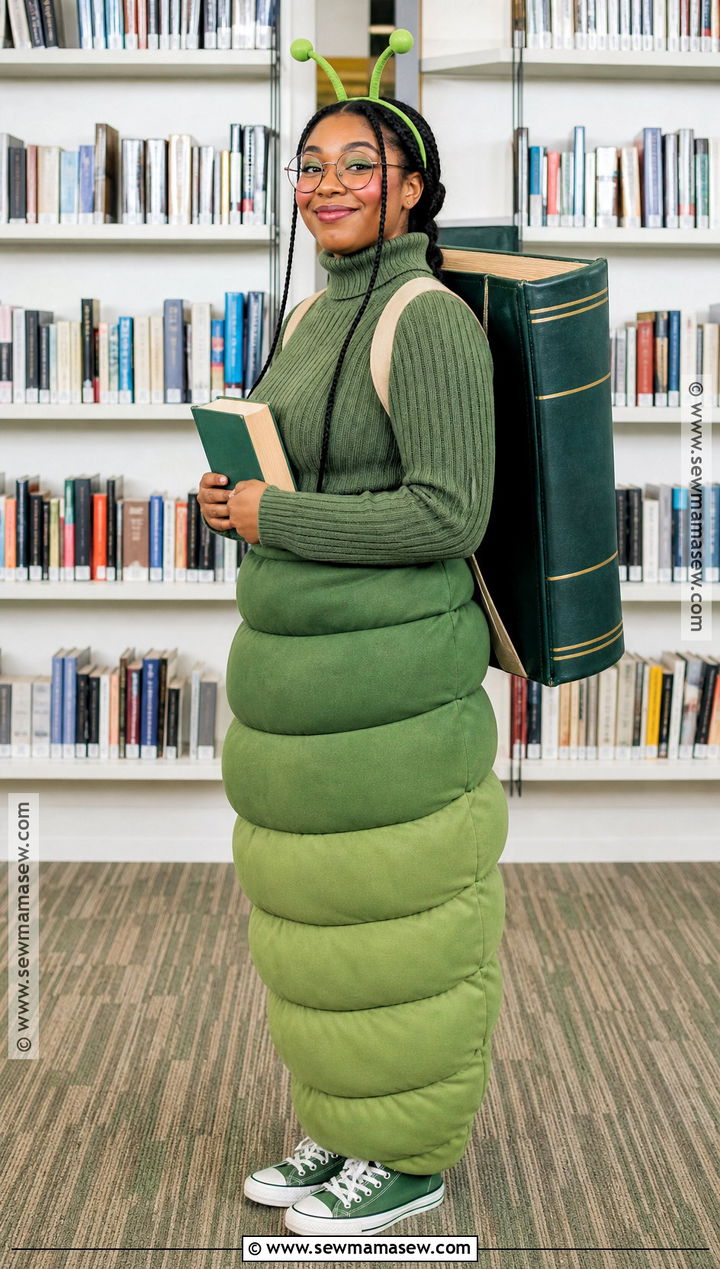Bookworm Costume - 35 punny halloween costumes