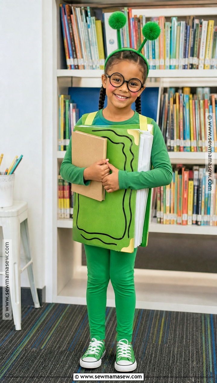 Bookworm Costume With Book Cover Vest - 30 last minute costume ideas for kids
