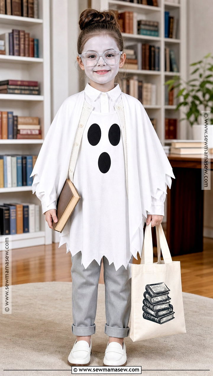 Bookworm Ghost Costume - 30 kids ghost costume ideas