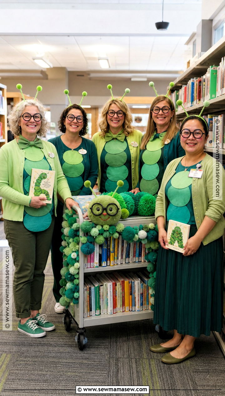 Bookworm Library Staff Costume - 30 School Staff Halloween Costume Ideas