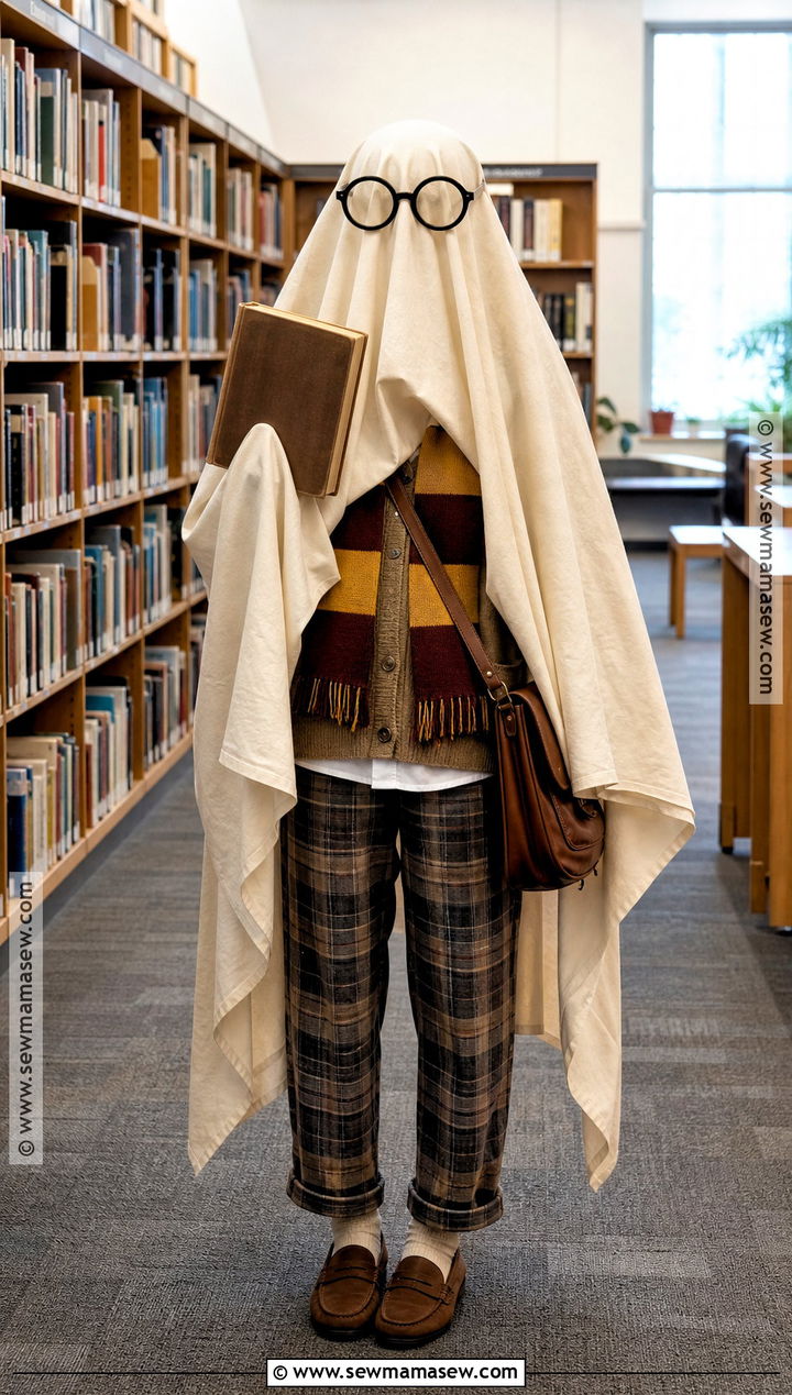 Bookworm Sheet Ghost Costume - 30 Sheet Ghost Costume Ideas