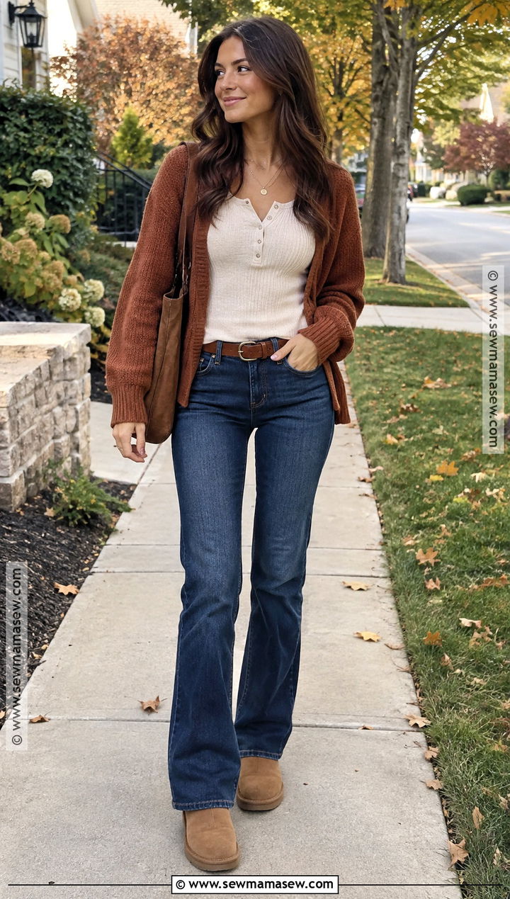 Bootcut Jeans And Classic Uggs Outfit - 20 Jeans And Uggs Outfit Fall