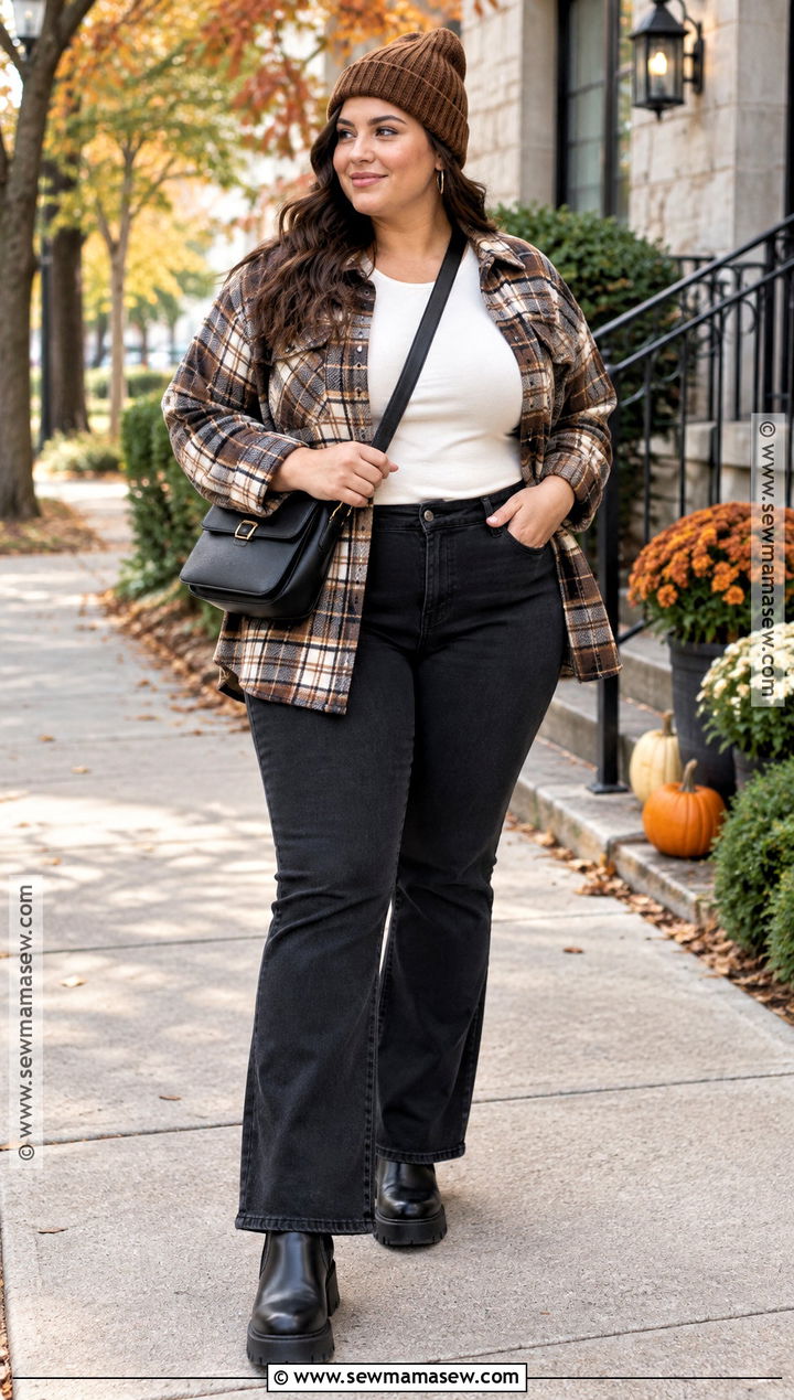 Bootcut Jeans With Shacket And Chelsea Boots - 20 Fall Bootcut Jeans Outfits