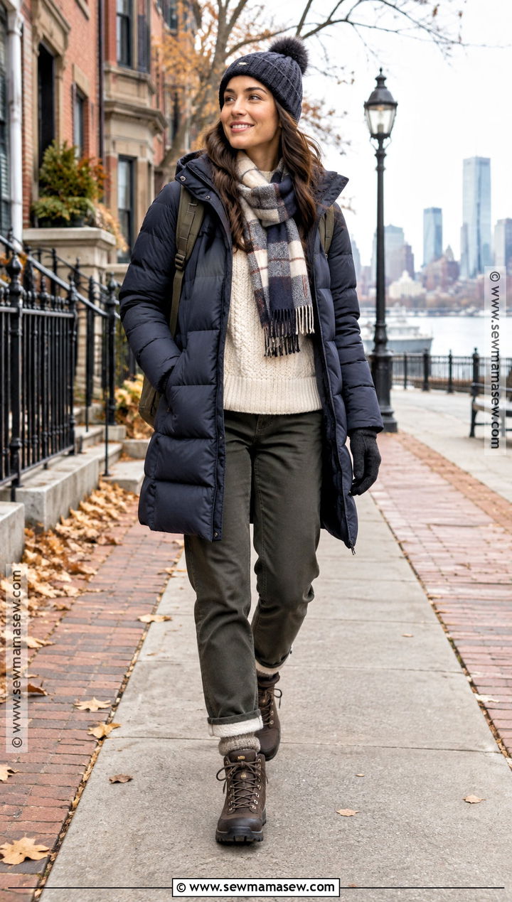 Boston Late Fall Puffer Coat Outfit - 25 Boston Outfits Fall