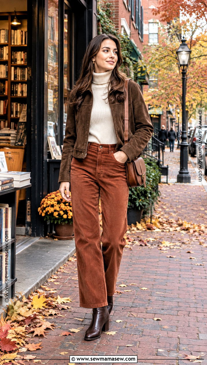 Boston Turtleneck and Corduroy Pants Outfit - 25 Boston Outfits Fall