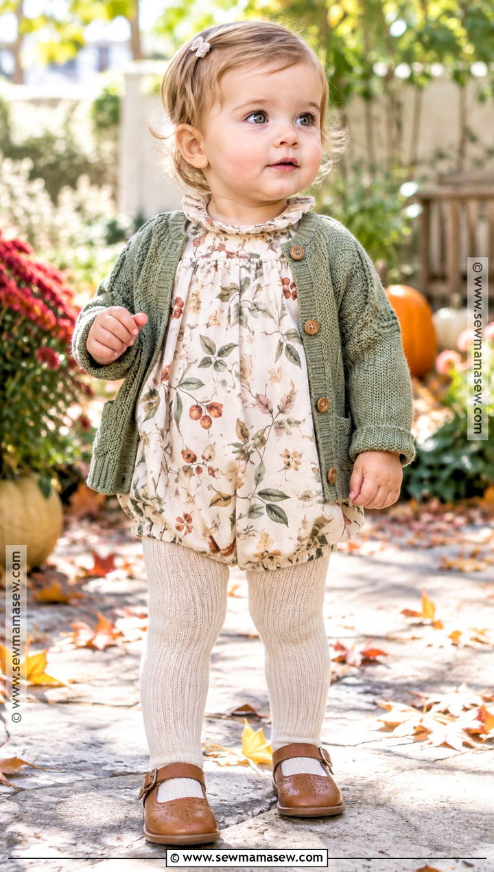 Botanical Romper And Cardigan Baby Set - 15 autumn baby fashion set ideas