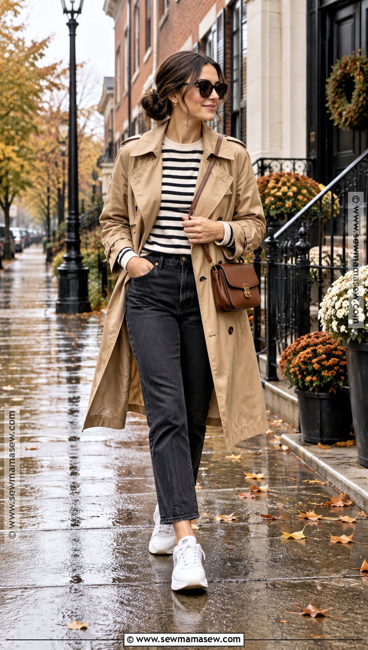 Bourbon Trail Trench Coat and Ankle Jeans Outfit - 15 Bourbon Trail Kentucky Outfits Fall