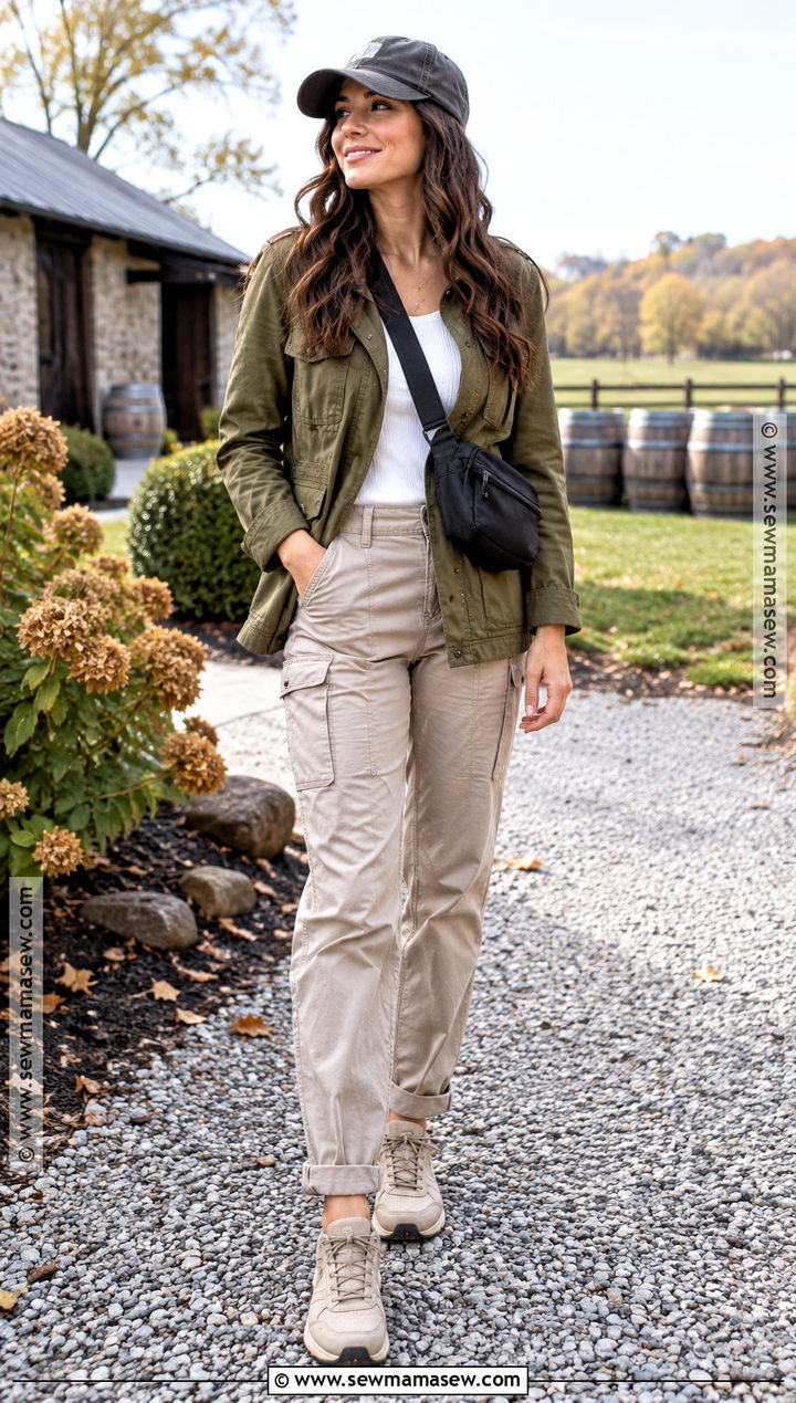 Bourbon Trail Utility Jacket and Cargo Pants Outfit - 15 Bourbon Trail Kentucky Outfits Fall