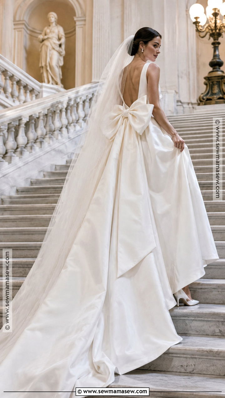 Bow Back Fall Wedding Dress - 20 wedding dresses fall