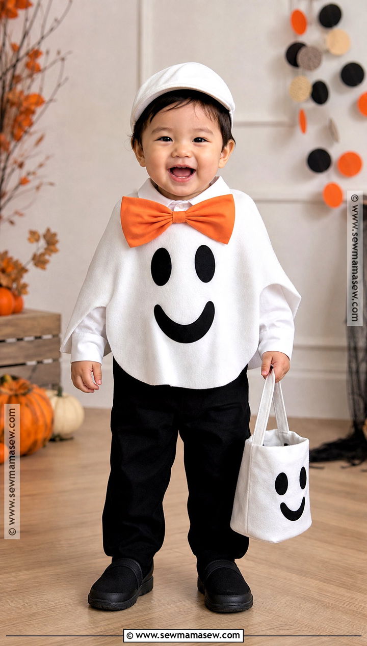 Bow Tie Toddler Ghost Costume - 30 toddler ghost costume ideas