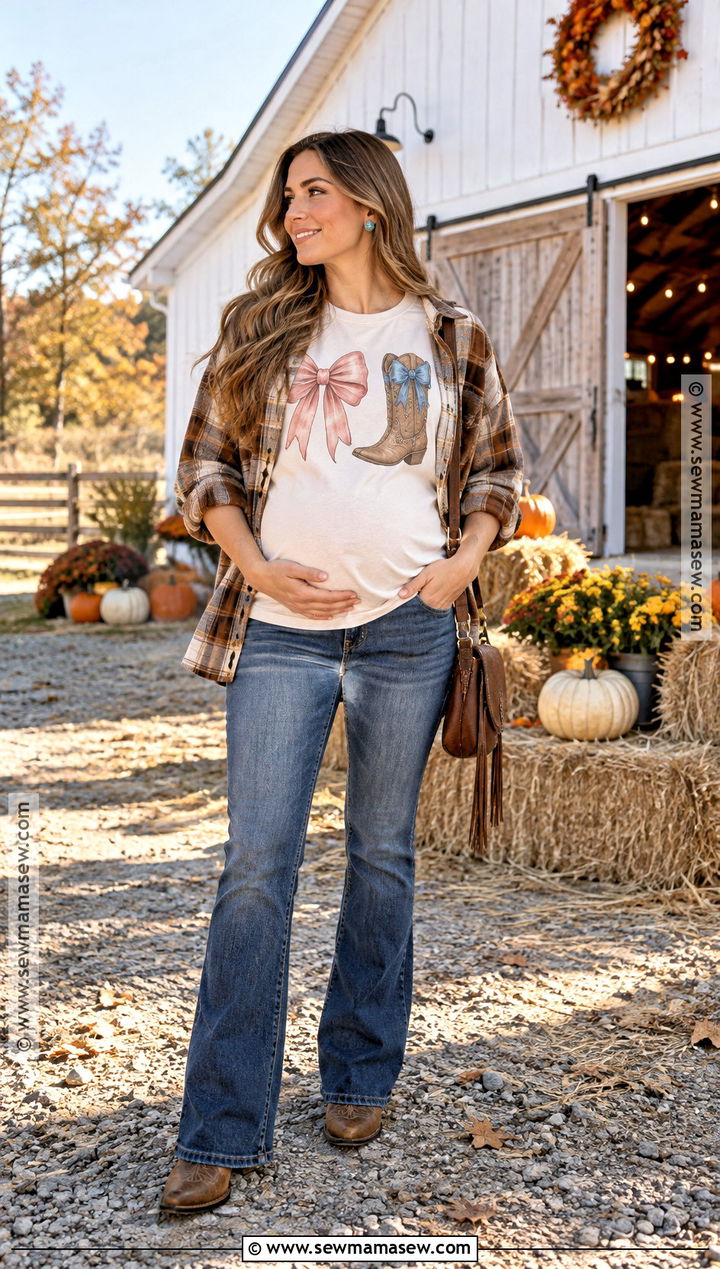 Bows Or Boots Gender Reveal Shirt Outfit - 15 fall gender reveal shirts