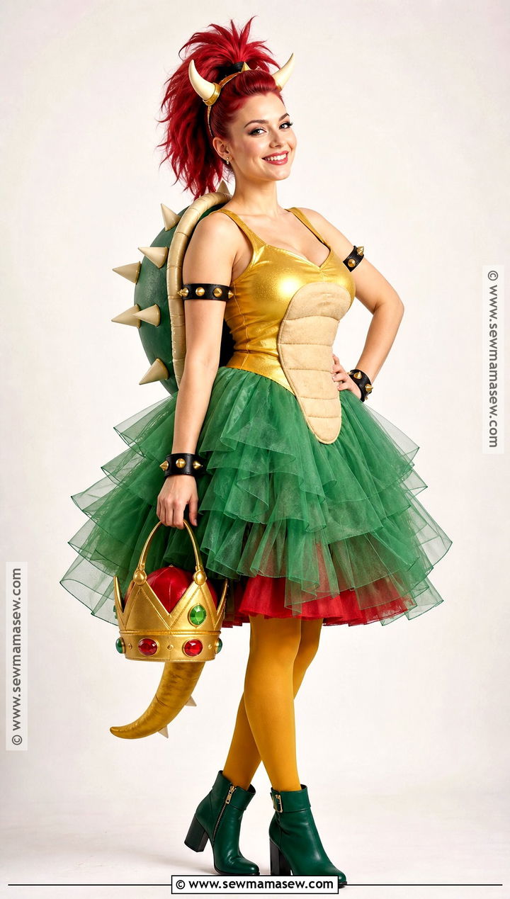 Bowser Cosplay Dress With Tulle Skirt - 30 bowser cosplay ideas