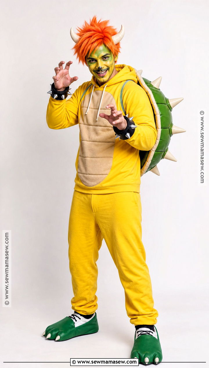Bowser Costume With Spiked Shell - 30 Video Game Halloween Costumes