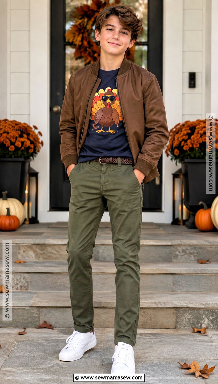 Boy Coolest Turkey Shirt Outfit - 15 boy thanksgiving shirts