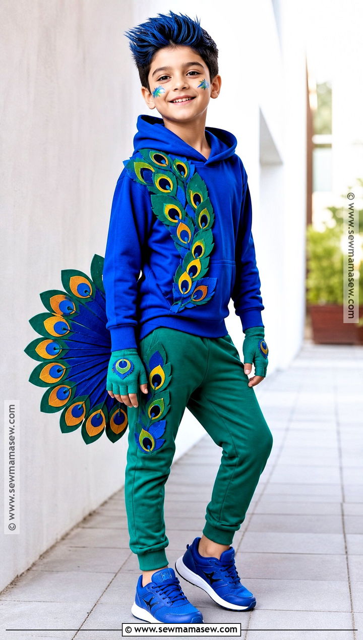Boy Peacock Costume With Joggers - 30 peacock costume ideas for kids