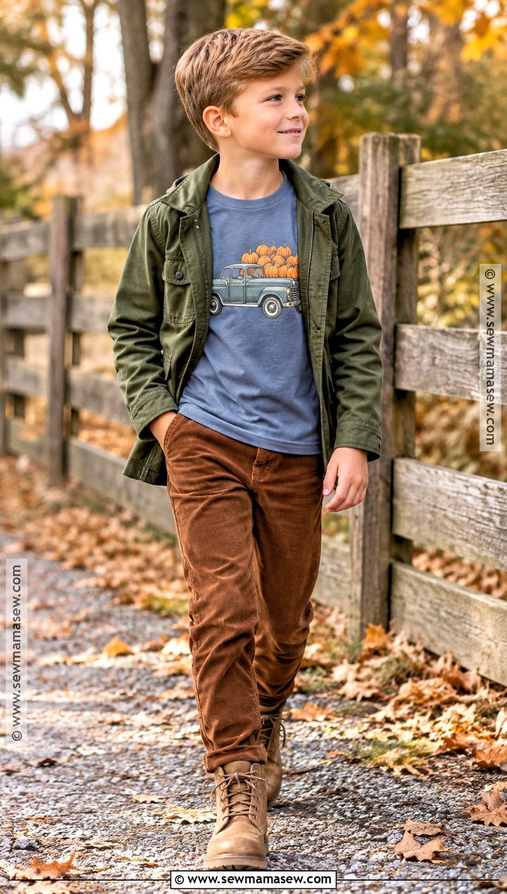 Boy Pumpkin Truck Thanksgiving Shirt Outfit - 15 boy thanksgiving shirts