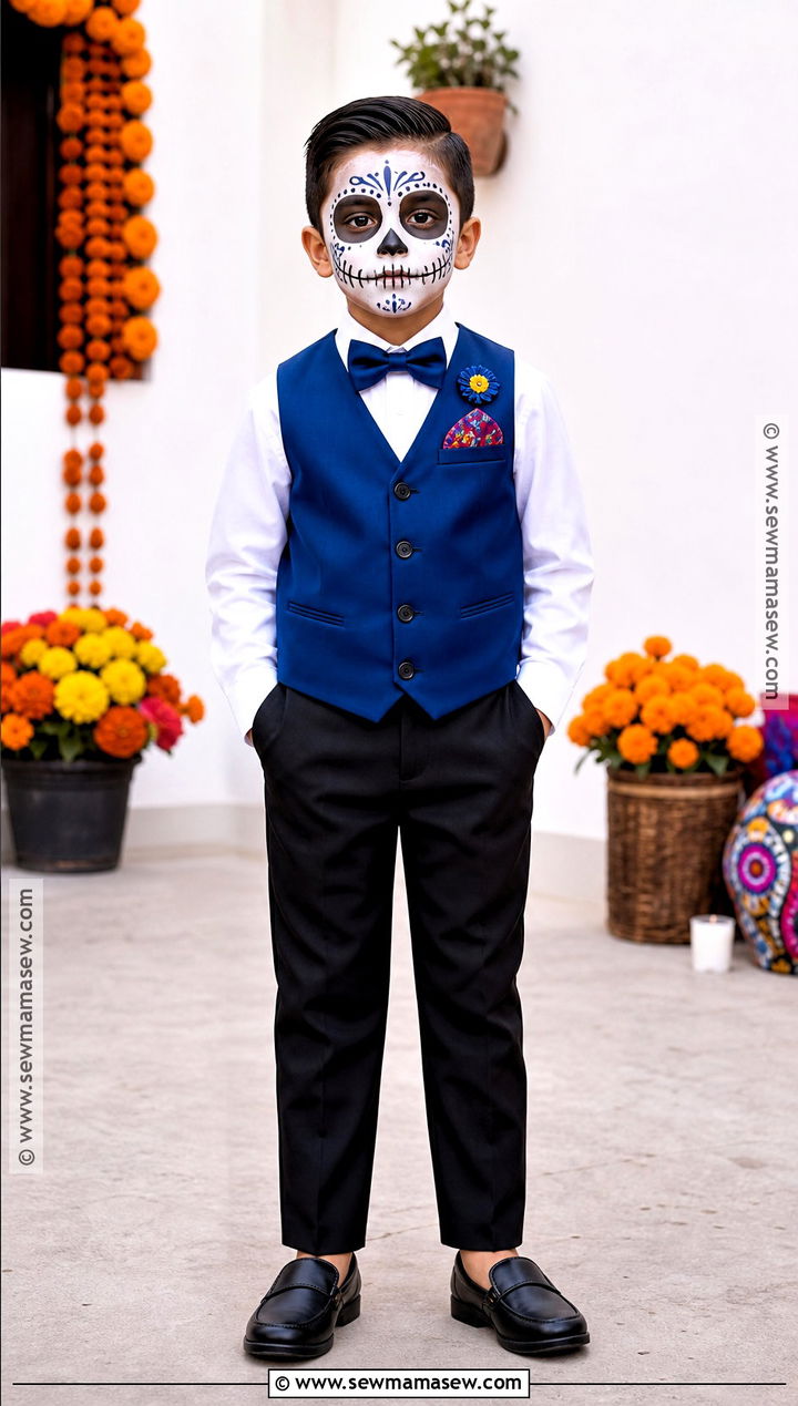 Boys Catrin Vest Outfit - 35 day of the dead outfit ideas