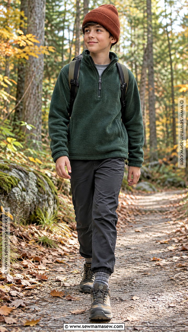 Boys Fleece Pullover And Hiking Pants Fall Outfit - 25 boys fall outfits