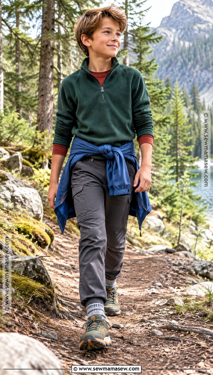 Boys Fleece Pullover And Hiking Pants Fall Outfit - 20 boys fall outfits for kids