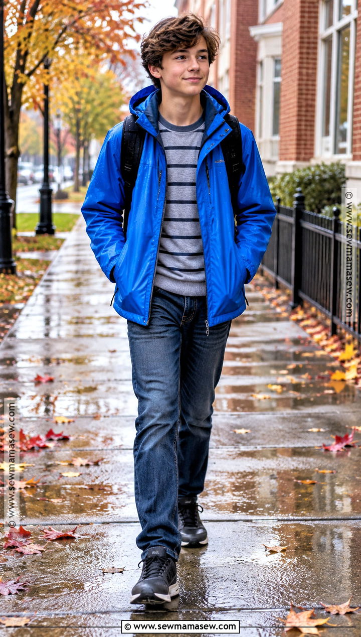 Boys Rain Jacket With Jeans Outfit - 15 boys fall fashion ideas 2026