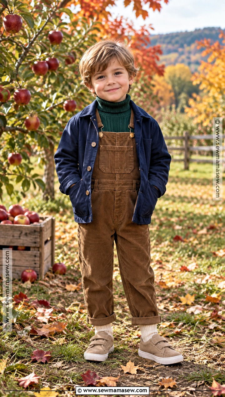 Boys Turtleneck And Overalls Fall Outfit - 20 boys fall outfits for kids