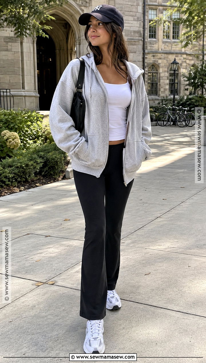 Brandy Melville Christy Hoodie And Flared Leggings Outfit - 20 Brandy Melville Fall Outfits